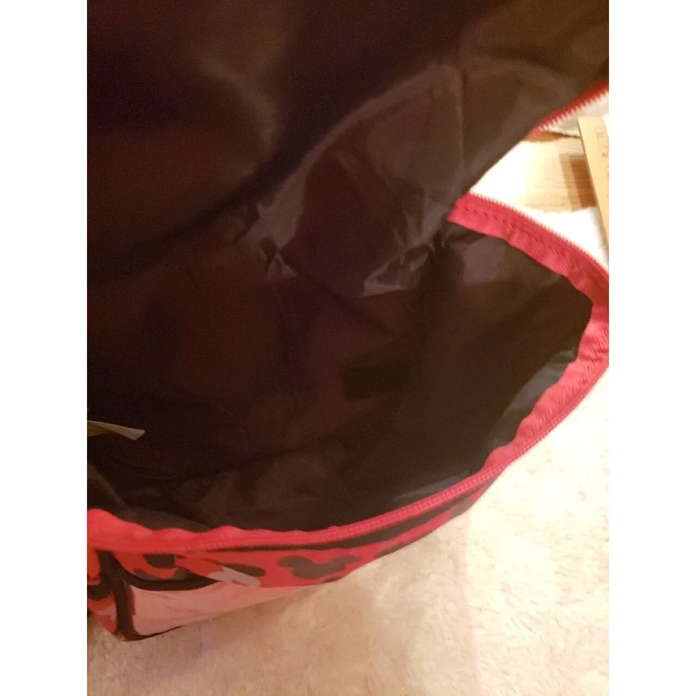 Disney Mickey‎ Mouse Red Baby Shoulder Bag Diaper Bag Two Bottle Pocket  EUC